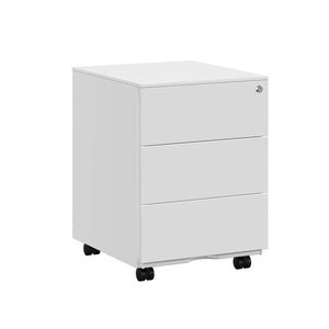 Rollcontainer Büroschrank mit 3 Schubladen Weiss