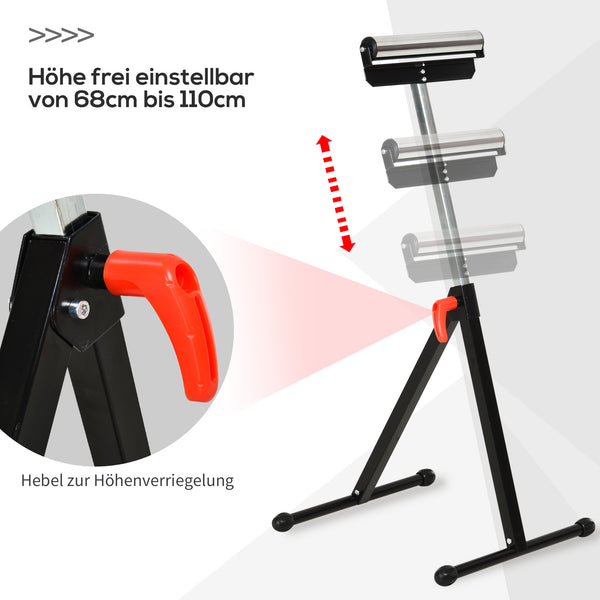 Rollenbock Arbeitsbock höhenverstellbar bis 90kg Metall