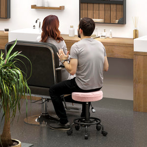 Rollhocker Arbeitshocker höhenverstellbar drehbar rosa