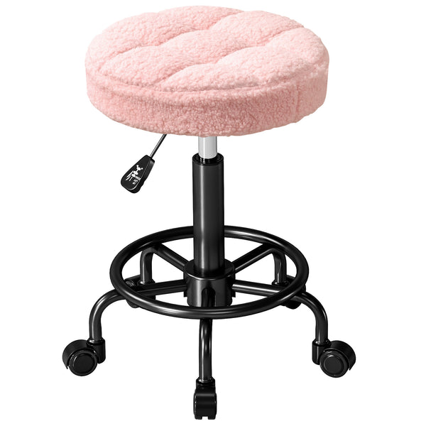 Rollhocker Arbeitshocker höhenverstellbar drehbar rosa
