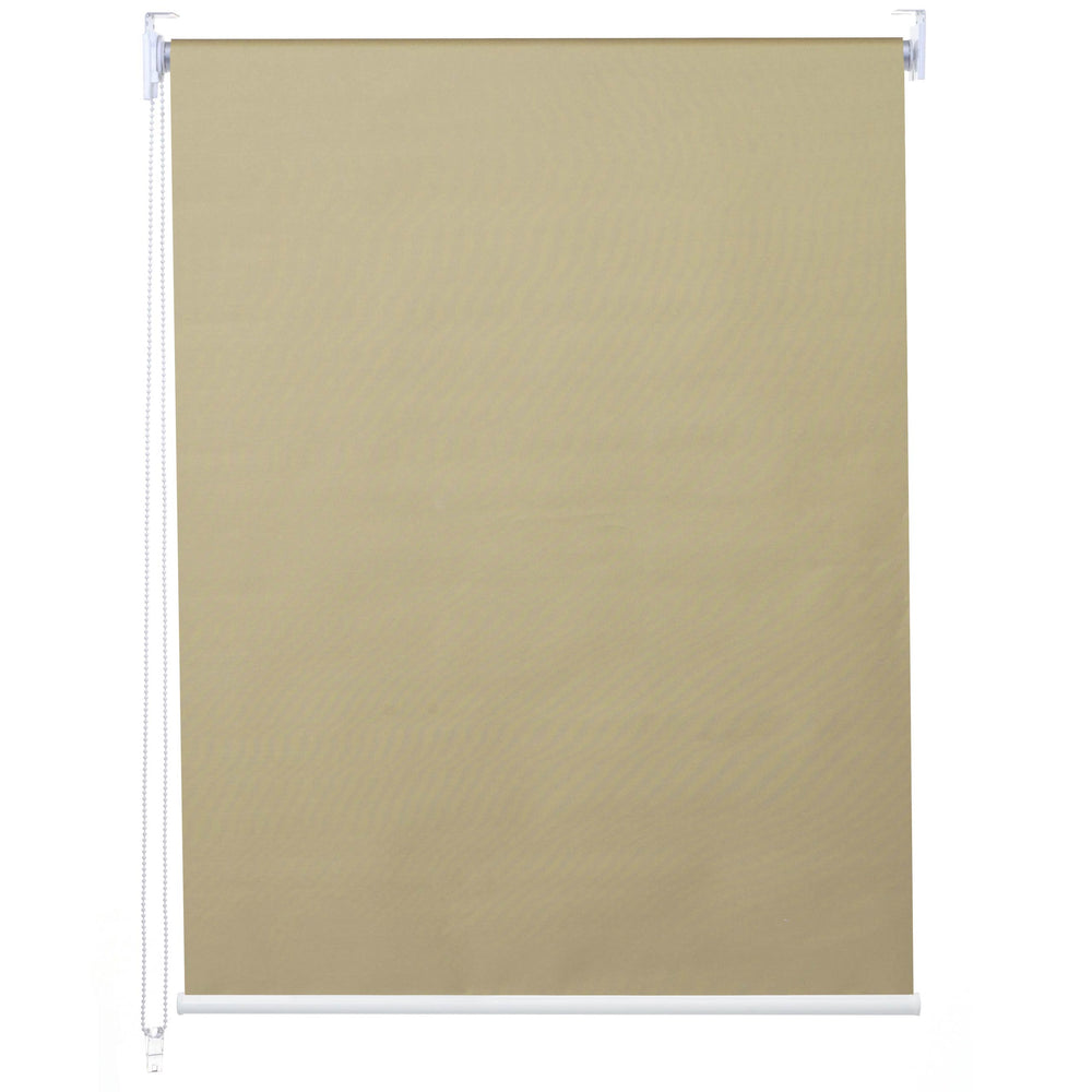 Rollo Fensterrollo Seitenzugrollo blickdicht Verdunkelung 80x230cm beige