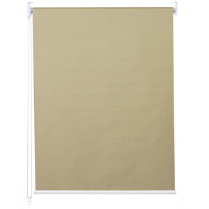 Rollo Fensterrollo Seitenzugrollo blickdicht Verdunkelung 80x230cm beige