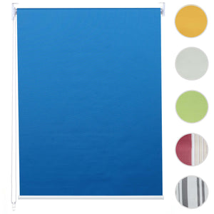 Rollo Fensterrollo Seitenzugrollo blickdicht Verdunkelung 110x230cm blau