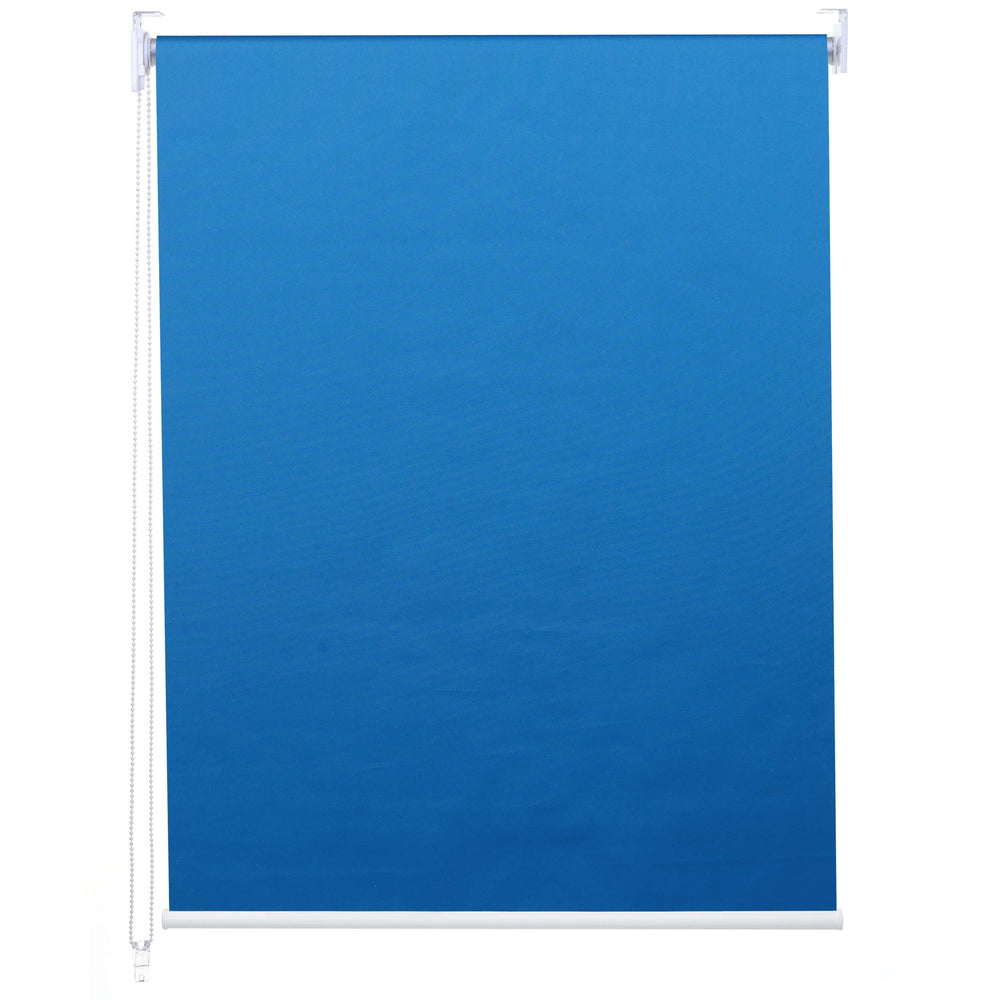 Rollo Fensterrollo Seitenzugrollo blickdicht Verdunkelung 120x160cm blau
