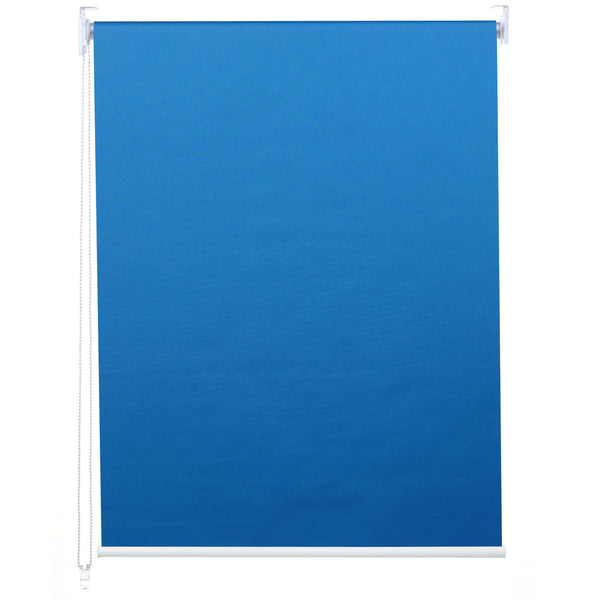 Rollo Fensterrollo Seitenzugrollo blickdicht Verdunkelung 90x230cm blau
