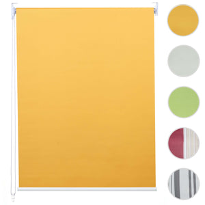Rollo Fensterrollo Seitenzugrollo blickdicht Verdunkelung 70x160cm gelb