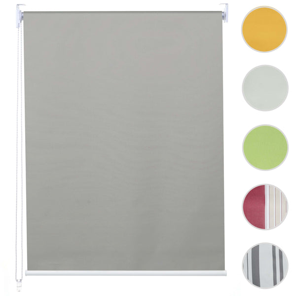 Rollo Fensterrollo Seitenzugrollo blickdicht Verdunkelung 40x160cm grau