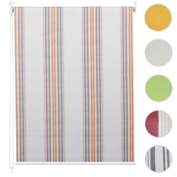 Rollo Fensterrollo Seitenzugrollo blickdicht Verdunkelung 100x160cm grau/braun/orange