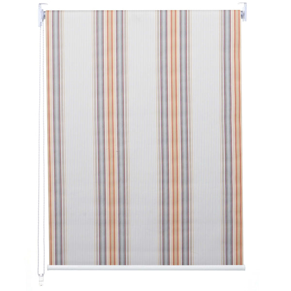 Rollo Fensterrollo Seitenzugrollo blickdicht Verdunkelung 60x230cm grau/braun/orange