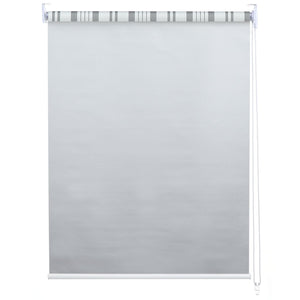 Rollo Fensterrollo Seitenzugrollo blickdicht Verdunkelung 60x160cm grau/weiss