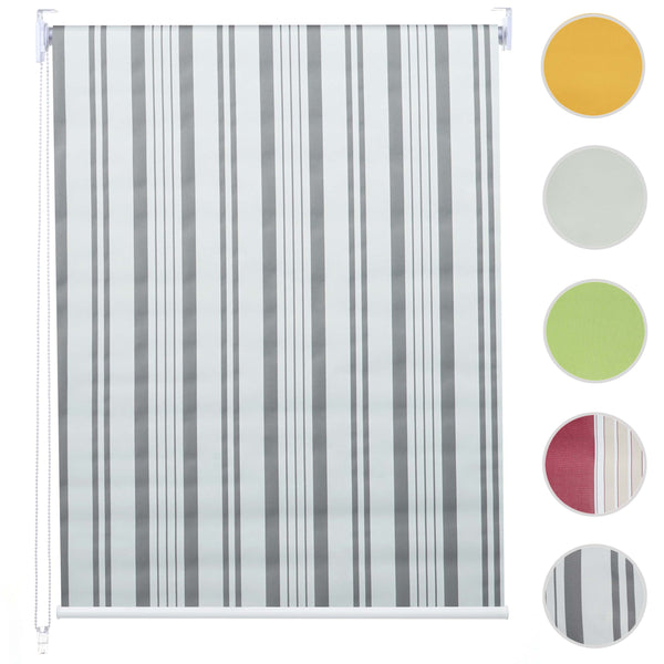 Rollo Fensterrollo Seitenzugrollo blickdicht Verdunkelung 60x160cm grau/weiss