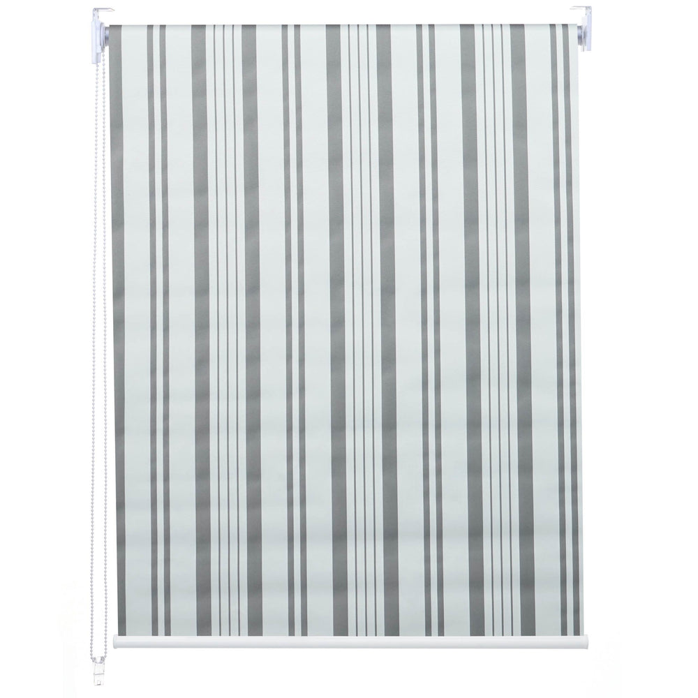 Rollo Fensterrollo Seitenzugrollo blickdicht Verdunkelung 70x160cm grau/weiss