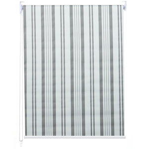 Rollo Fensterrollo Seitenzugrollo blickdicht Verdunkelung 90x230cm grau/weiss
