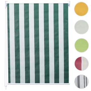 Rollo Fensterrollo Seitenzugrollo blickdicht Verdunkelung 100x160cm grün/weiss