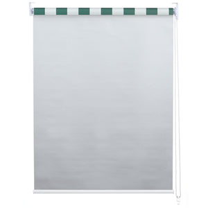 Rollo Fensterrollo Seitenzugrollo blickdicht Verdunkelung 110x230cm grün/weiss