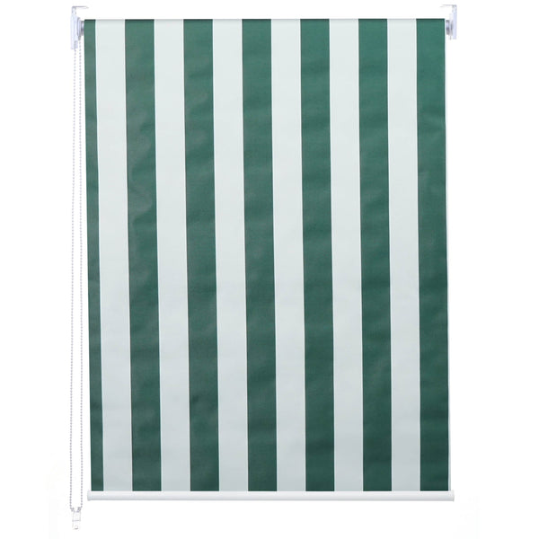 Rollo Fensterrollo Seitenzugrollo blickdicht Verdunkelung 40x160cm grün/weiss