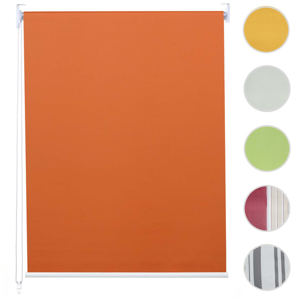 Rollo Fensterrollo Seitenzugrollo blickdicht Verdunkelung 60x230cm orange