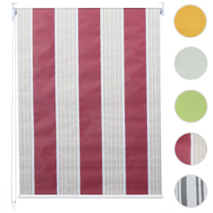 Rollo Fensterrollo Seitenzugrollo blickdicht Verdunkelung 70x230cm rot/weiss/beige