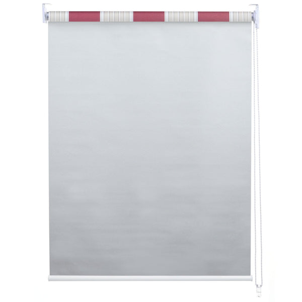 Rollo Fensterrollo Seitenzugrollo blickdicht Verdunkelung 90x230cm rot/weiss/beige
