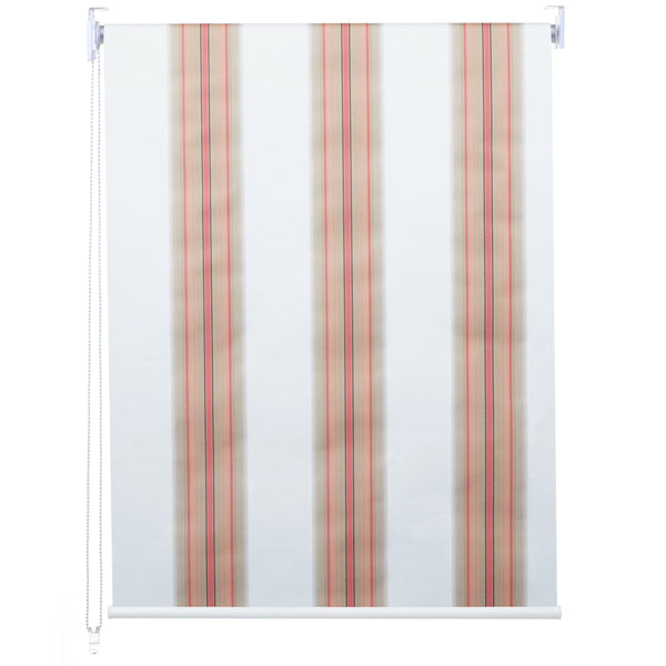 Rollo Fensterrollo Seitenzugrollo blickdicht Verdunkelung 120x160cm weiss/rot/beige