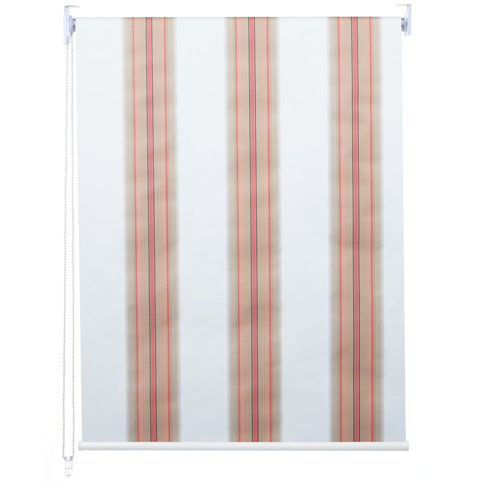 Rollo Fensterrollo Seitenzugrollo blickdicht Verdunkelung 70x230cm weiss/rot/beige