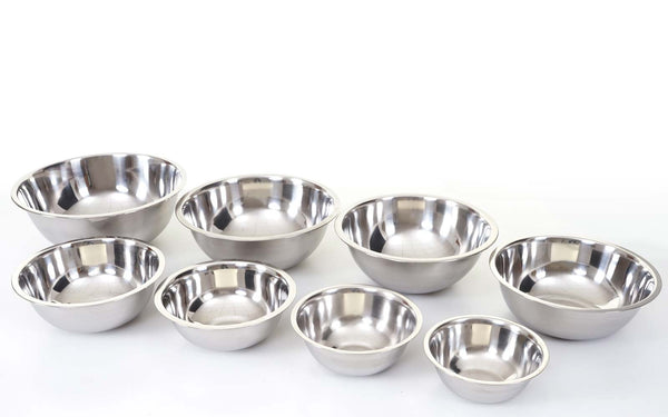 Rührschüsselset Salatschüssel Servierschüssel 8-teilig Edelstahl stapelbar