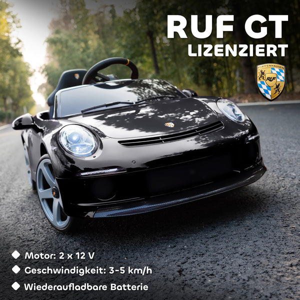 Kinderauto elektrisch RUF GT ferngesteuert 3-5 Jahre schwarz