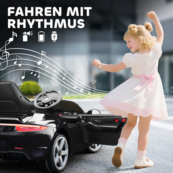 Kinderauto elektrisch RUF GT ferngesteuert 3-5 Jahre schwarz