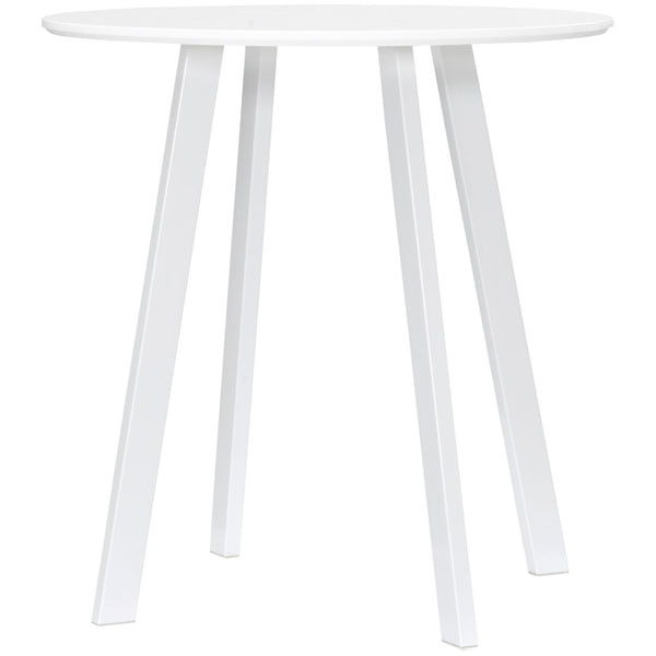 Table de salle à manger ronde, design moderne, blanche