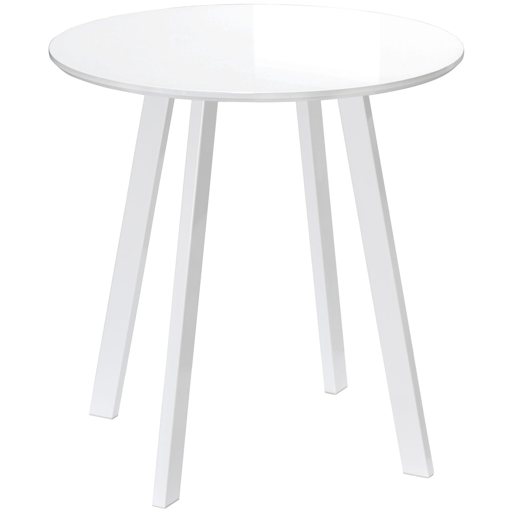 Table de salle à manger ronde, design moderne, blanche