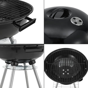 Barbecue rond El Paso 80x49x47cm noir