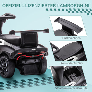 Rutschauto Kinderfahrzeug mit Hupe für drinnen & draussen Weiss-Schwarz