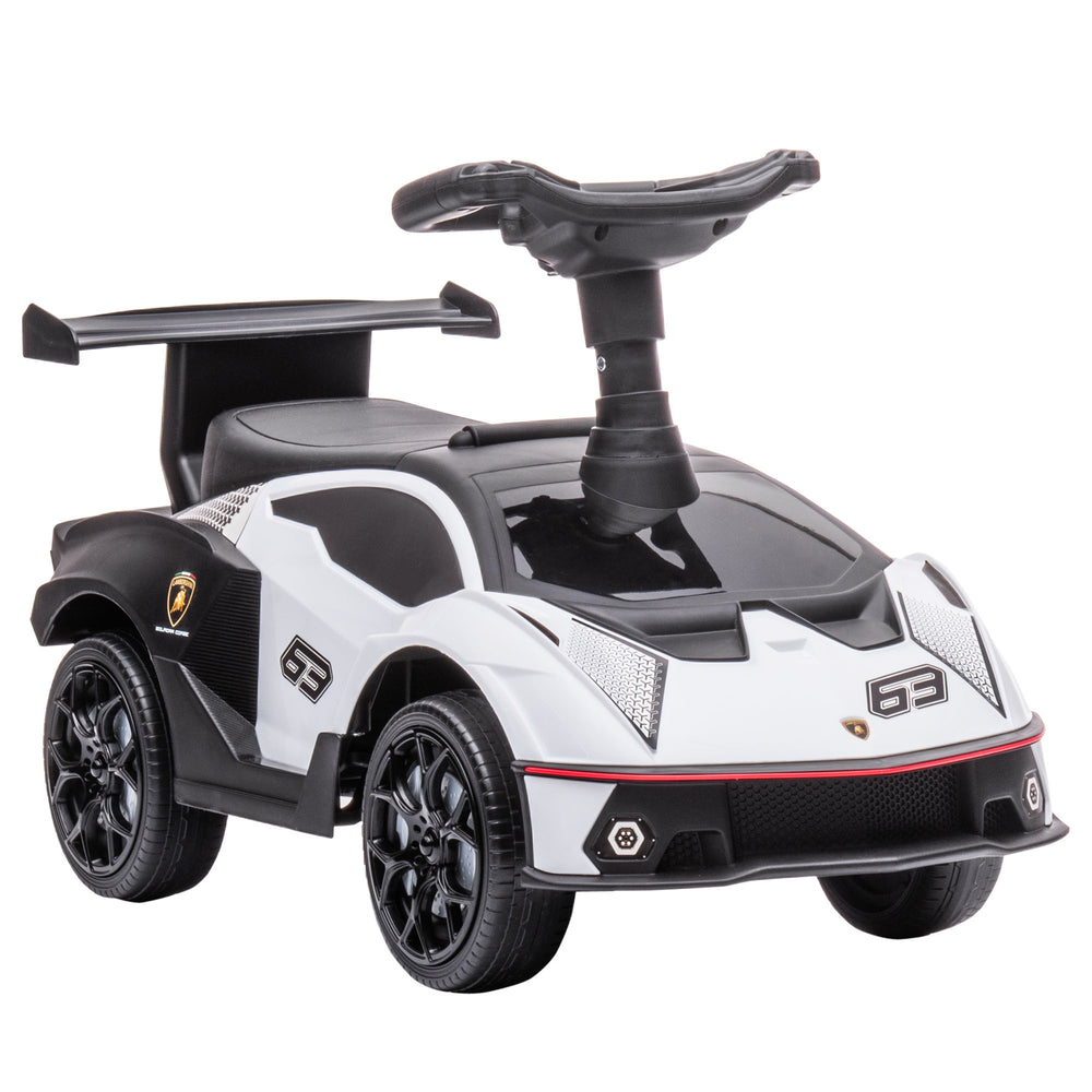 Rutschauto Kinderfahrzeug mit Hupe für drinnen & draussen Weiss-Schwarz