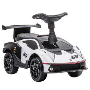 Rutschauto Kinderfahrzeug mit Hupe für drinnen & draussen Weiss-Schwarz