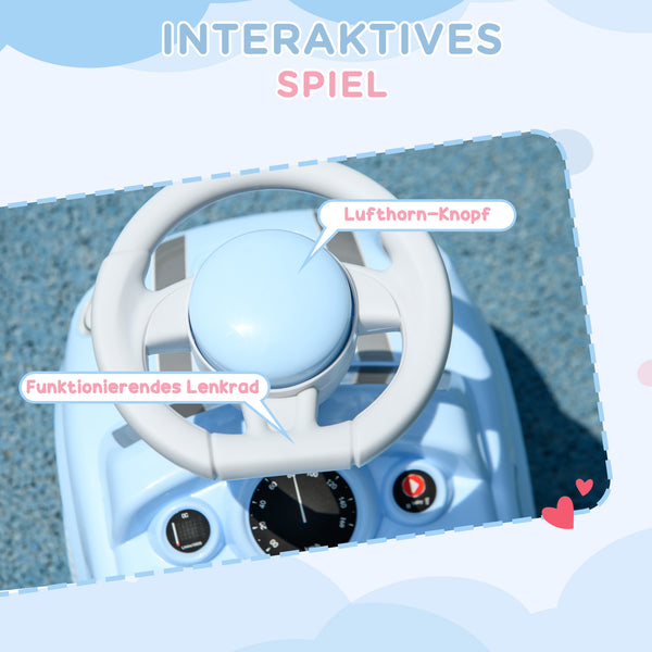 Rutschauto Kinderfahrzeug Kippschutz 53x52x35cm Hellblau