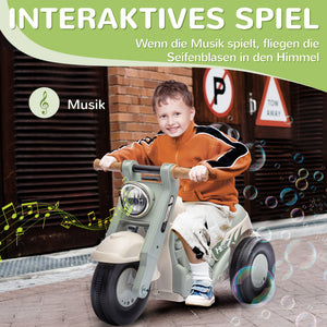 Rutschauto Kinderfahrzeug mit Musik Blasenfunktion 2-5 Jahre Cremeweiss