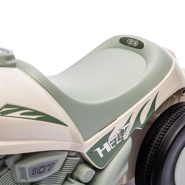 Rutschauto Kinderfahrzeug mit Musik Blasenfunktion 2-5 Jahre Cremeweiss