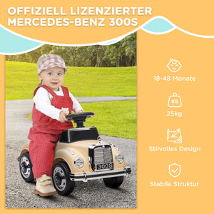 Rutscher Kinderauto Mercedes im klassischen Design beige