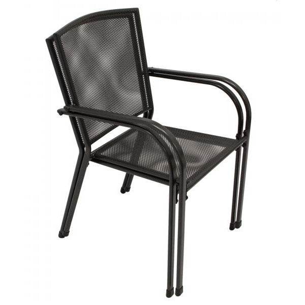 Garnitur Sitzgruppe CLASSIC 7-teilig, Streckmetall anthrazit (Tisch 90x150cm)