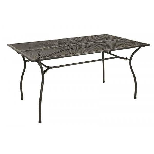 Garnitur Sitzgruppe CLASSIC 7-teilig, Streckmetall anthrazit (Tisch 90x150cm)