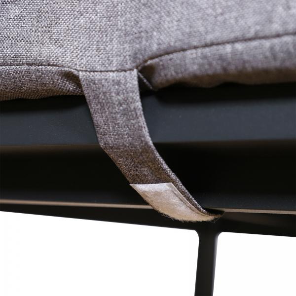 4-tlg. Gartenmöbel Set Sitzgruppe mit Couchtisch Doppelsofa Kissen Alu Grau