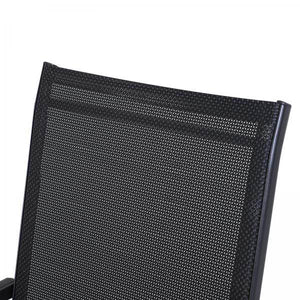 Klappstuhl mit Armlehne 2er Set Campingstuhl Angelstuhl Faltstuhl Metall Schwarz