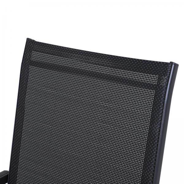 Klappstuhl mit Armlehne 2er Set Campingstuhl Angelstuhl Faltstuhl Metall Schwarz