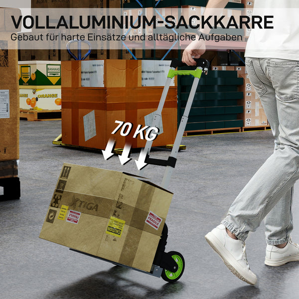Sackkarre Transportkarre klappbar mit Teleskopgriff Aluminium