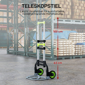 Sackkarre Transportkarre klappbar mit Teleskopgriff Aluminium