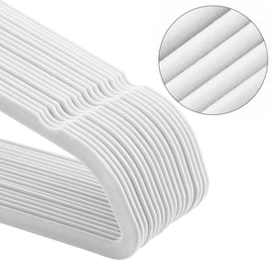 Samt-Kleiderbügel 30er-Set Weiss
