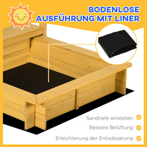 Sandkasten mit Dach und Spielhaus für Kinder Outdoor