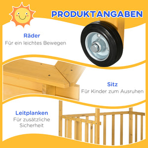 Sandkasten mit Dach und Spielhaus für Kinder Outdoor