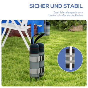 Sandsäcke für Pavillon 4er-Set robust Grau/Schwarz