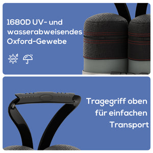 Sandsäcke für Pavillon 4er-Set robust Grau/Schwarz